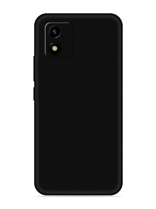 Plain Black Soft Silicone Case for Vivo Y01 Zapvi