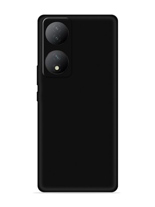 Plain Black Soft Silicone Case for Vivo Y100A (5G) Zapvi