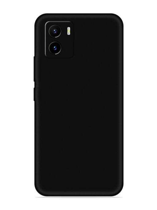 Plain Black Soft Silicone Case for Vivo Y15C Zapvi