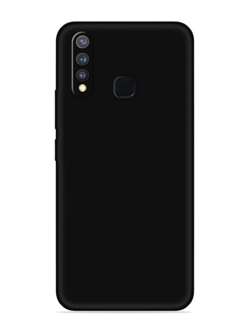 Plain Black Soft Silicone Case for Vivo Y19 Zapvi