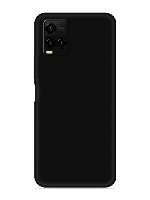 Plain Black Soft Silicone Case for Vivo Y21A Zapvi