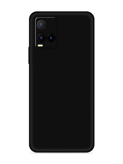 Plain Black Soft Silicone Case for Vivo Y21T