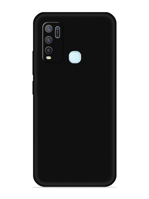 Plain Black Soft Silicone Case for Vivo Y50 Zapvi