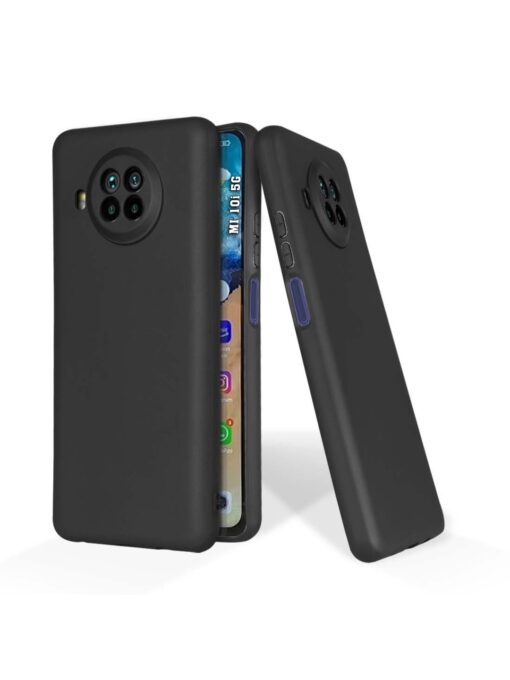 Plain Black Soft Silicone Case for Xiaomi Mi 10I (5G) Zapvi