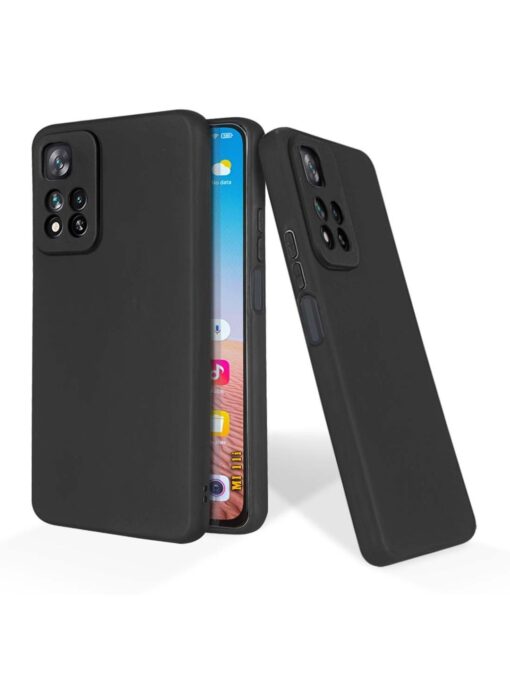 Plain Black Soft Silicone Case for Xiaomi Mi 11I (5G) Zapvi