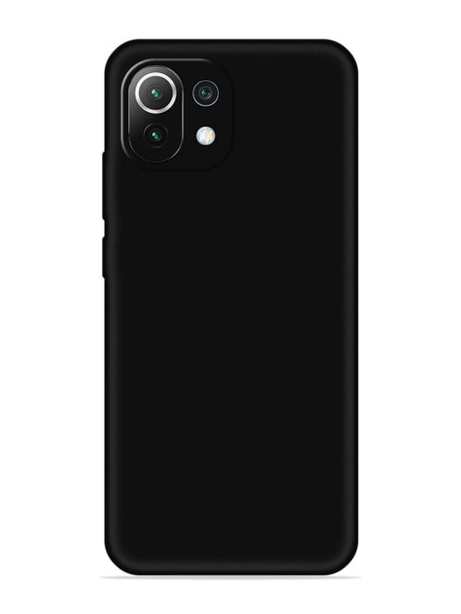 Plain Black Soft Silicone Case for Xiaomi Mi 11 Lite Ne (5G) Zapvi