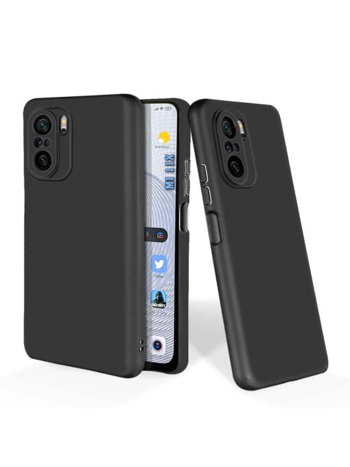 Plain Black Soft Silicone Case for Xiaomi Mi 11X (5G) Zapvi