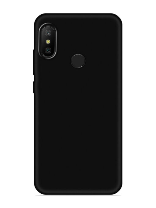 Plain Black Soft Silicone Case for Xiaomi Mi A2 Zapvi