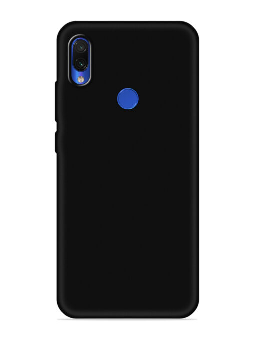 Plain Black Soft Silicone Case for Xiaomi Redmi 7 Zapvi