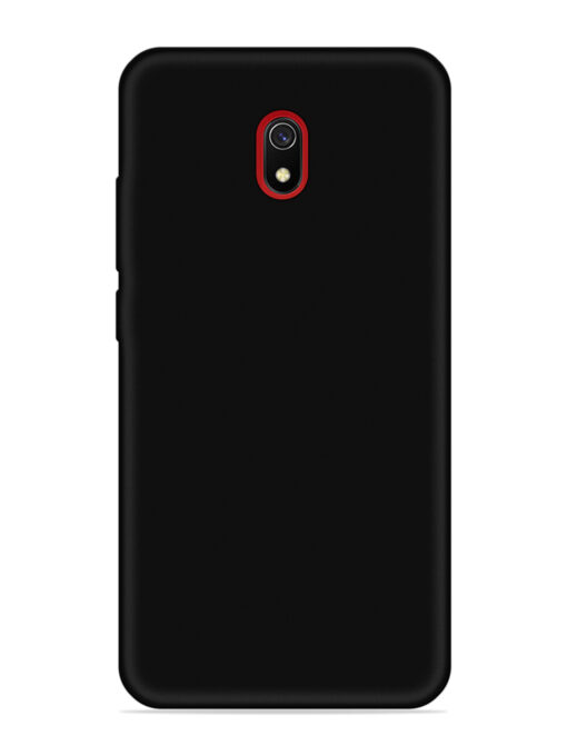 Plain Black Soft Silicone Case for Xiaomi Redmi 8A Zapvi