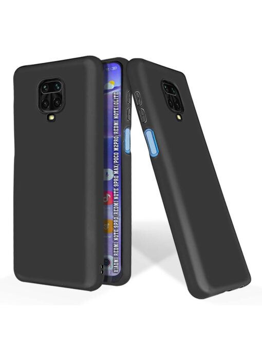 Plain Black Soft Silicone Case for Xiaomi Redmi Note 9 Pro Zapvi