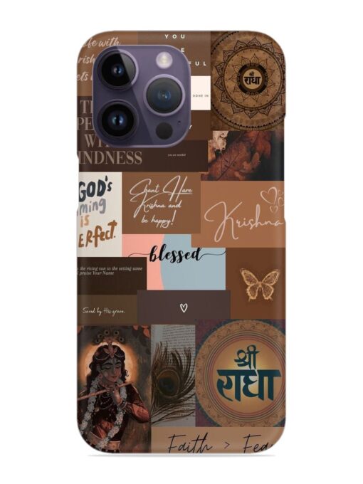 Krishna-Inspired Aesthetic Snap Case for Apple Iphone 14 Pro Zapvi