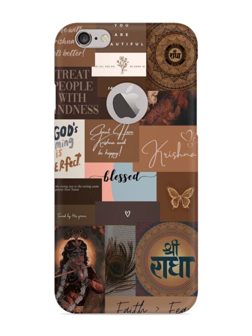 Krishna-Inspired Aesthetic Snap Case for Apple Iphone 6 (Logo Cut) Zapvi