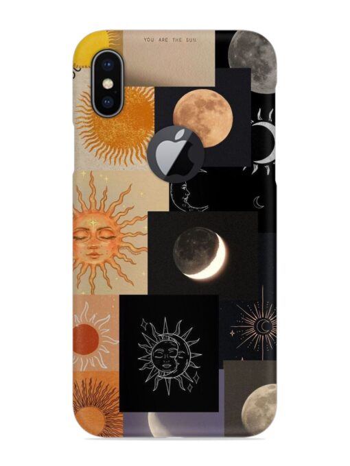 Celestial Collage Snap Case for Apple Iphone X (Logo Cut) Zapvi