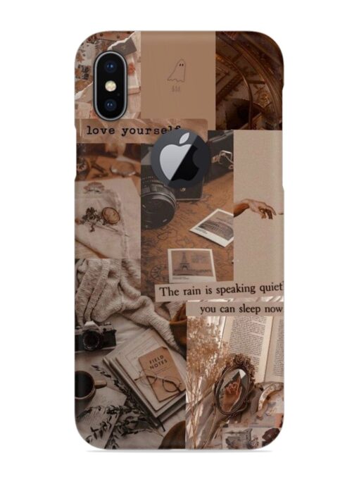 Nostalgic Aesthetic Snap Case for Apple Iphone X (Logo Cut) Zapvi