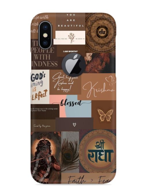 Krishna-Inspired Aesthetic Snap Case for Apple Iphone X (Logo Cut) Zapvi