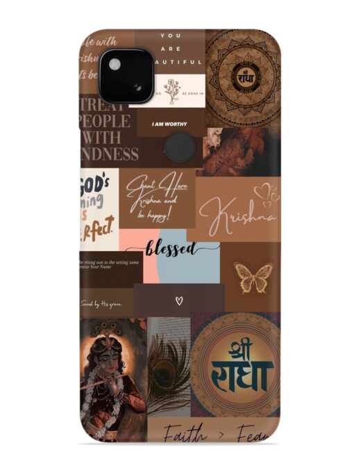 Krishna-Inspired Aesthetic Snap Case for Google Pixel 4A Zapvi