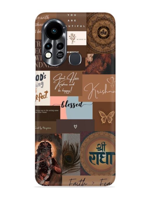 Krishna-Inspired Aesthetic Snap Case for Infinix Hot 11S