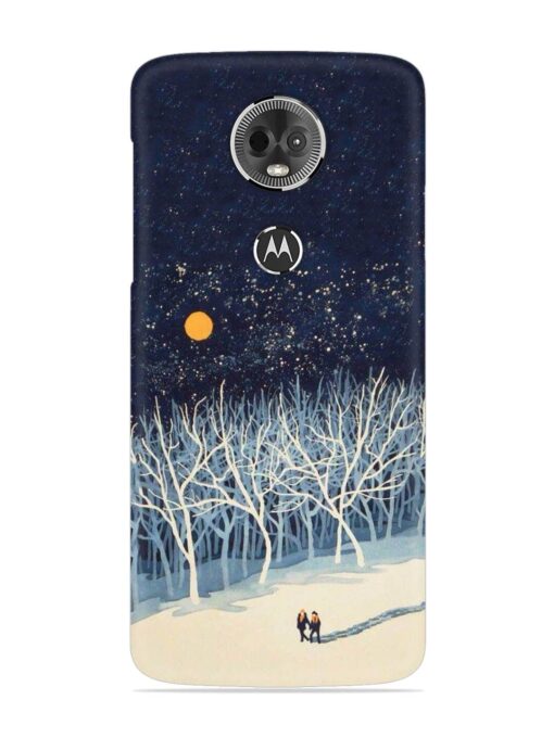 Full Moon Snowshoe Tour Snap Case for Motorola Moto E5 Plus