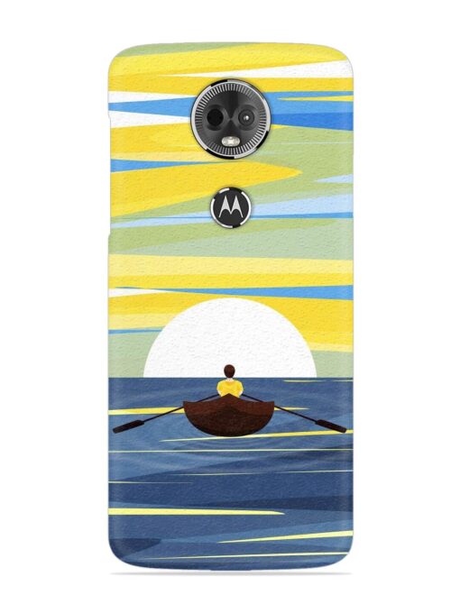 Rowing Person Ferry Paddle Snap Case for Motorola Moto E5 Plus