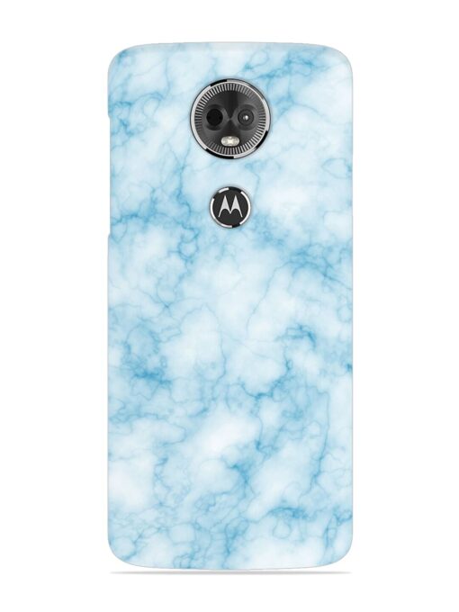 Blue White Natural Marble Snap Case for Motorola Moto E5 Plus