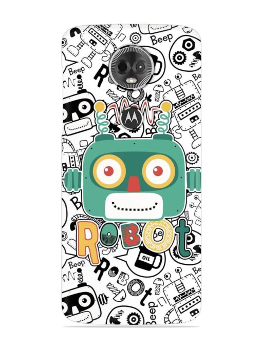 Robot Modern Seamless Pattern Snap Case for Motorola Moto E5 Plus