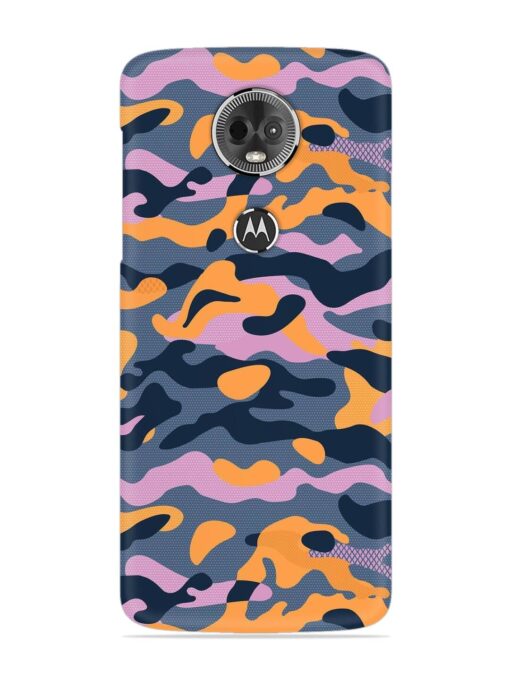 Camouflage Army Military English Orange Art Snap Case for Motorola Moto E5 Plus