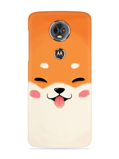 Cute Dog Face Vector Snap Case for Motorola Moto E5 Plus