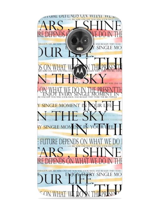 Seamless Slogans Pattern Snap Case for Motorola Moto E5 Plus