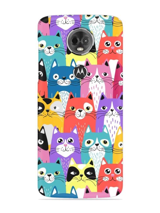 Funny Cartoon Cats Snap Case for Motorola Moto E5 Plus