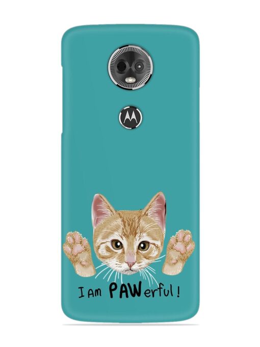 Typography Slogan Cat Snap Case for Motorola Moto E5 Plus