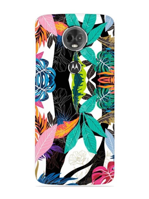 Floral Pattern Bright Snap Case for Motorola Moto E5 Plus