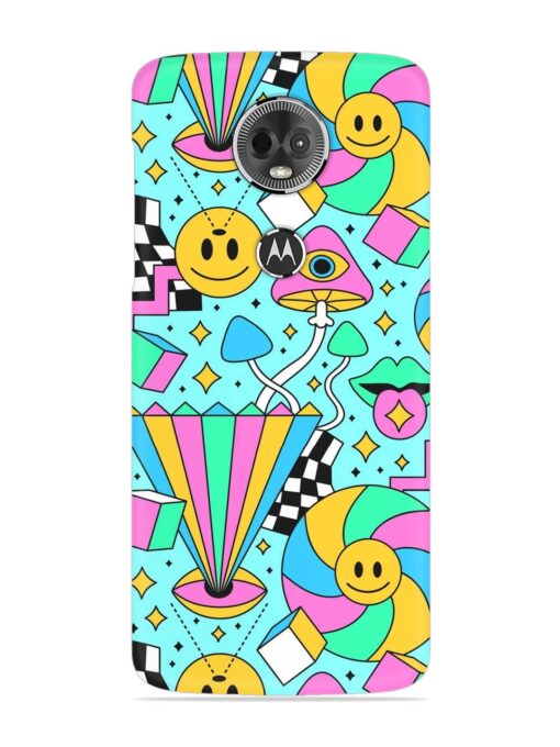 Trippy Rainbow 60S Snap Case for Motorola Moto E5 Plus