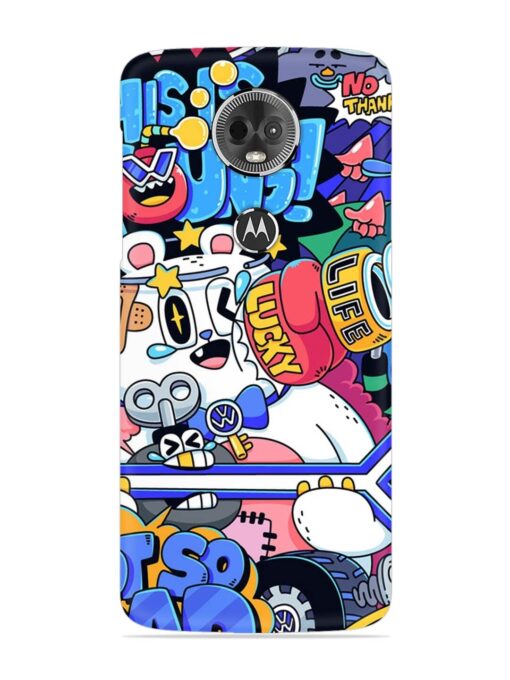 Universal Doodle Snap Case for Motorola Moto E5 Plus