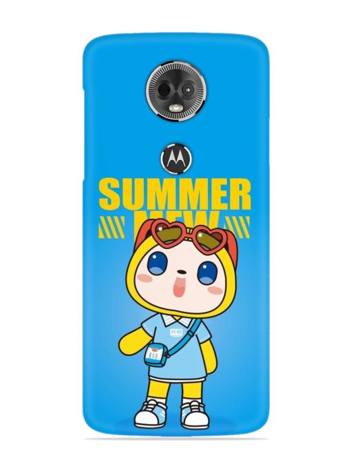 Summer Mew Cartoon Snap Case for Motorola Moto E5 Plus