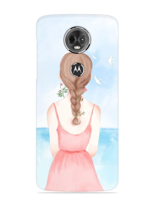 Watercolor Girl Vector Snap Case for Motorola Moto E5 Plus Zapvi