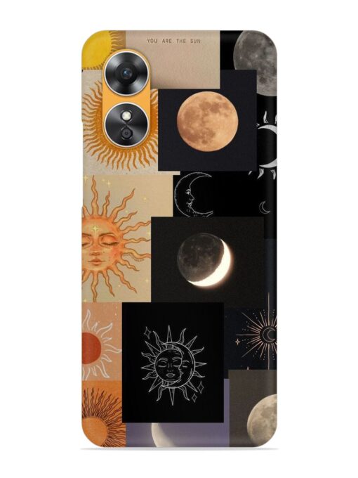 Celestial Collage Snap Case for Oppo A17 Zapvi