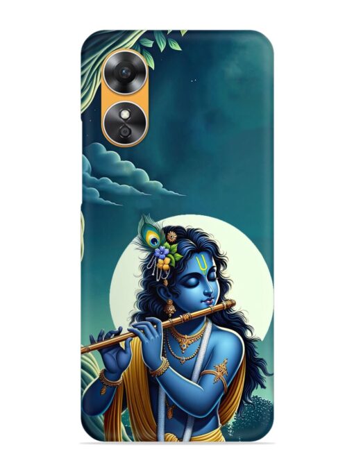 Krishna's Divine Flute Snap Case for Oppo A17 Zapvi