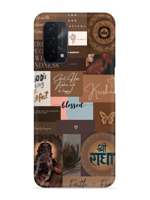 Krishna-Inspired Aesthetic Snap Case for Oppo A74 (5G) Zapvi