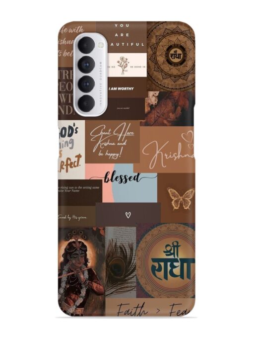 Krishna-Inspired Aesthetic Snap Case for Oppo Reno 4 Pro Zapvi