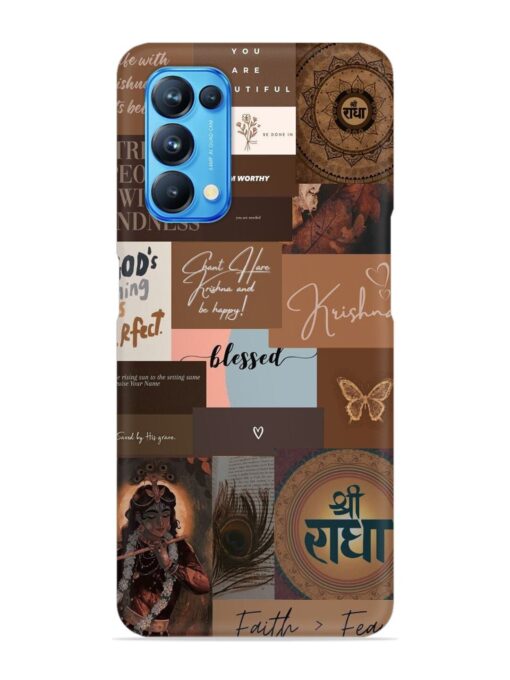 Krishna-Inspired Aesthetic Snap Case for Oppo Reno 5 Zapvi