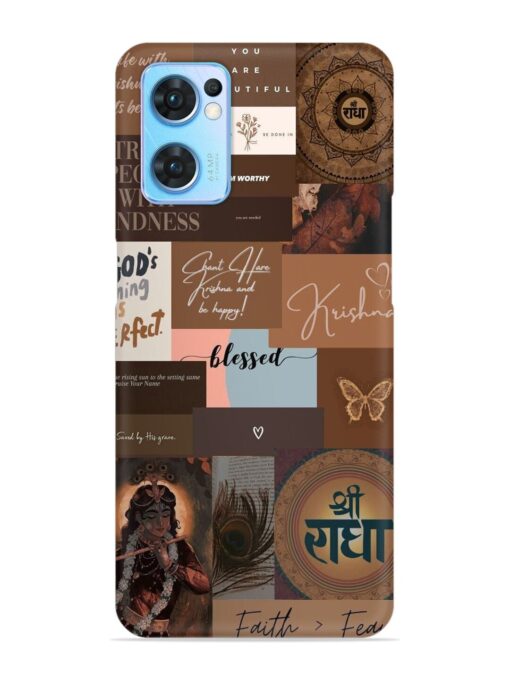 Krishna-Inspired Aesthetic Snap Case for Oppo Reno 7 (5G) Zapvi