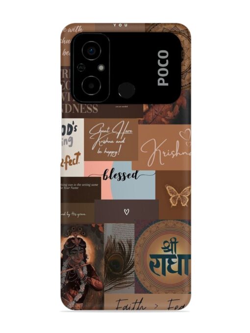 Krishna-Inspired Aesthetic Snap Case for Poco C55 Zapvi