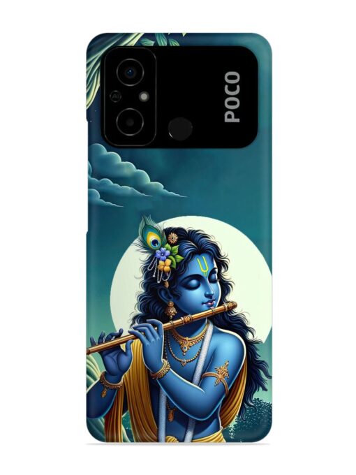 Krishna's Divine Flute Snap Case for Poco C55 Zapvi