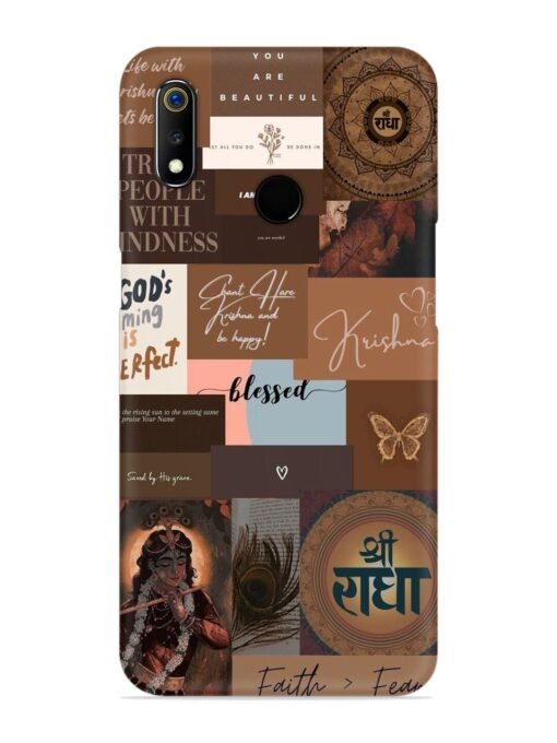 Krishna-Inspired Aesthetic Snap Case for Realme 3 Zapvi