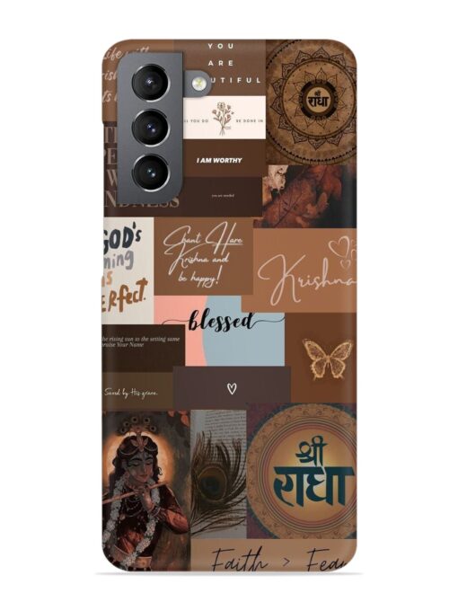 Krishna-Inspired Aesthetic Snap Case for Samsung Galaxy S21 (5G) Zapvi