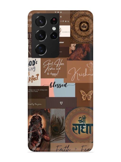 Krishna-Inspired Aesthetic Snap Case for Samsung Galaxy S21 Ultra Zapvi