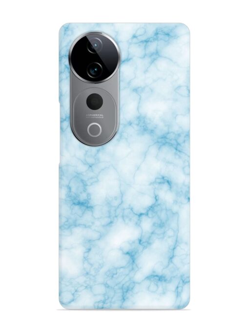 Blue White Natural Marble Snap Case for Vivo T3 Ultra (5G) Zapvi