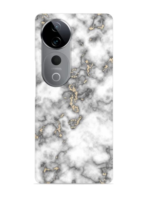 Gray And Gold Marble Snap Case for Vivo T3 Ultra (5G)