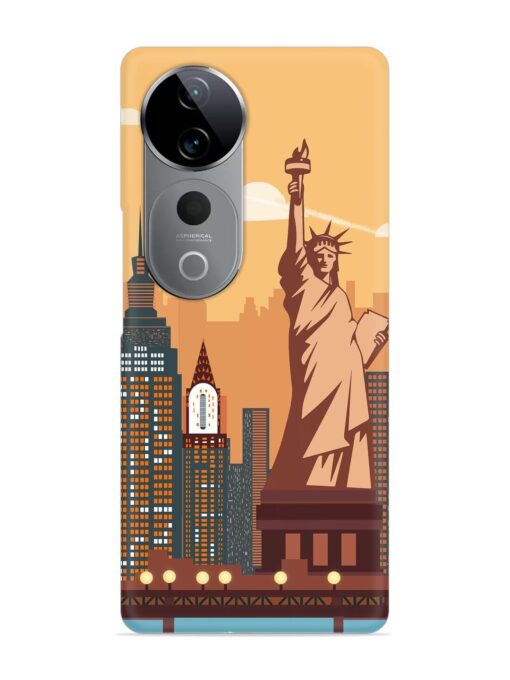 New York Statue Of Liberty Architectural Scenery Snap Case for Vivo T3 Ultra (5G) Zapvi